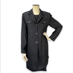 John‎ Roberts Black Jacket Dress Suite Set Toggle Sheath 12